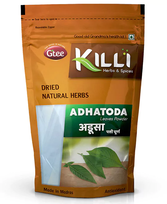 KILLI Adhatoda | Aadathodai | Adusa | Adalodakam | Addasaram | Adusoge Leaves Powder, 100g