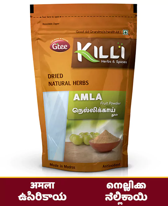 KILLI Amla | Nellikkai | Nellikka | Usirikaya Fruit Powder, 100g