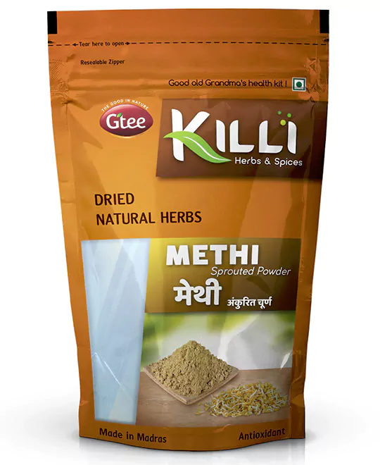 KILLI Sprouted Fenugreek | Vendhayam | Methi | Uluva | Menthulu | Menthya Powder, 50g