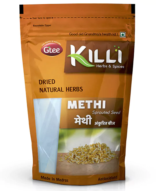 KILLI Sprouted Fenugreek | Vendhayam | Methi | Uluva | Menthulu | Menthya Seeds, 100g