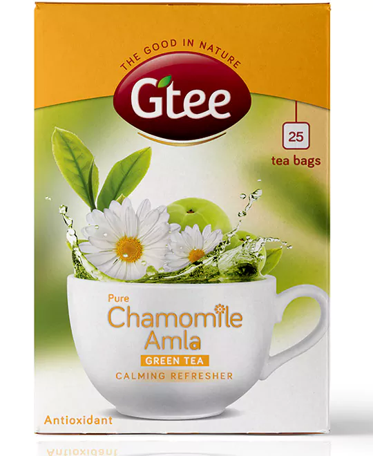 GTEE Green Tea - Chamomile, 25 Tea Bags