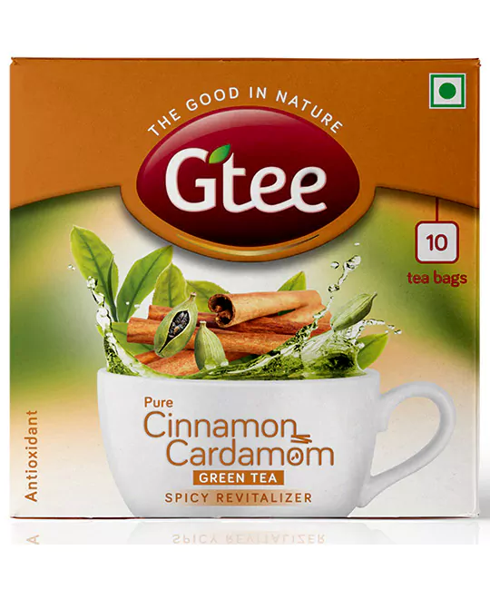 GTEE Green Tea - Cinnamon & Cardamom, 10 Tea Bags
