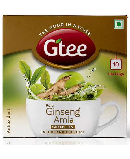 GTEE Green Tea - Ginseng, 10 Tea Bags