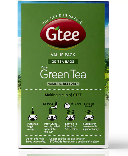 GTEE Green Tea - Value Pack, 20 Tea Bags