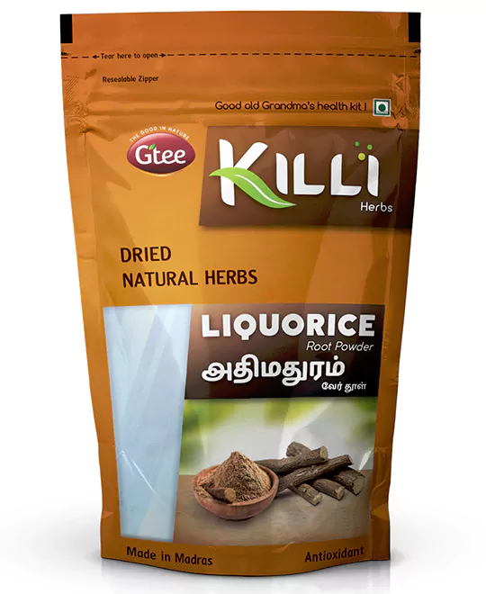 KILLI Liquorice | Adhimadhuram | Mulethi | Irattimadhuram | Yashtimadhu Root Powder, 100g