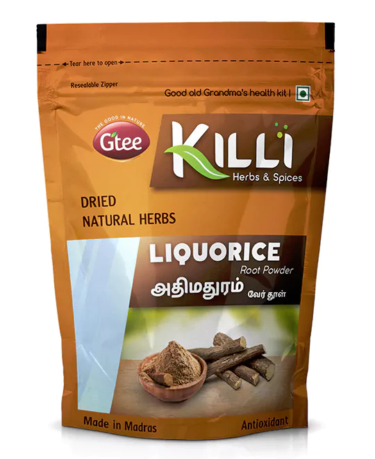 KILLI Liquorice | Adhimadhuram | Mulethi | Irattimadhuram | Yashtimadhu Root Powder, 50g