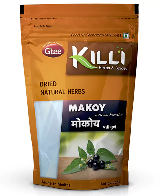 KILLI Black Nightshade | Manathakkali | Makoy | Manithakkali | Kamanchi | Kakamachi Leaves Powder, 100g
