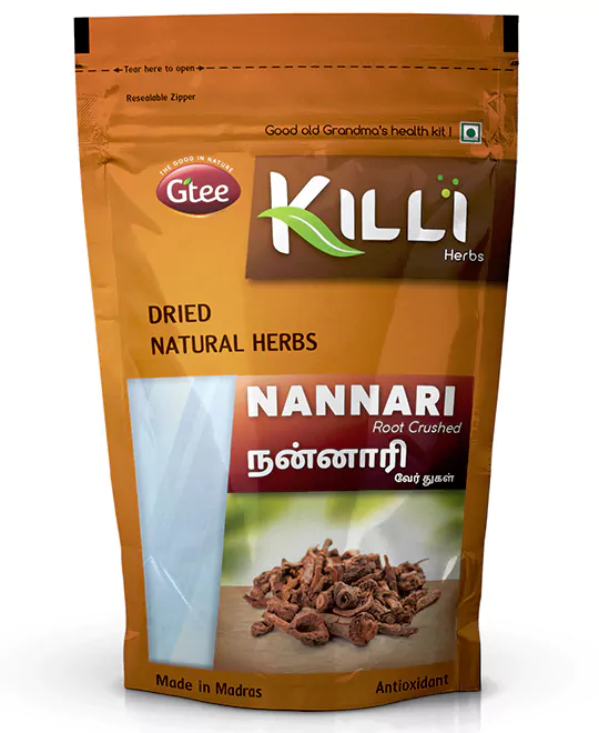 KILLI Nannari | Anantamul | Sarsaparilla Root Crushed, 100g