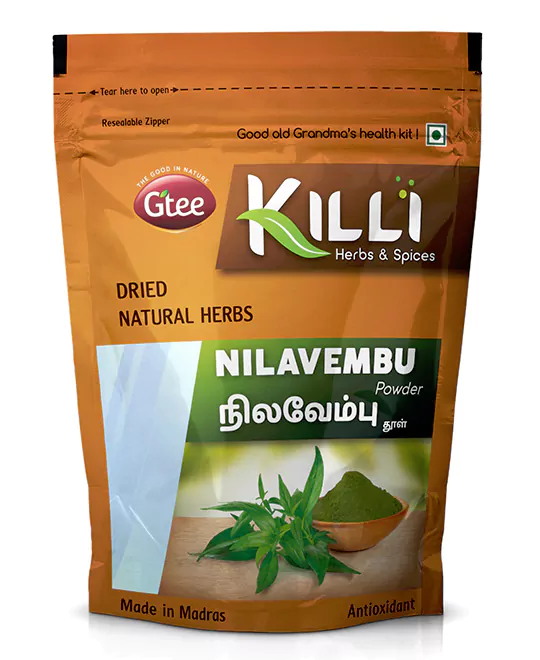 KILLI Nilavembu | Chirata | Kirayata | Andrographis paniculata | Kalmegh Powder, 50g