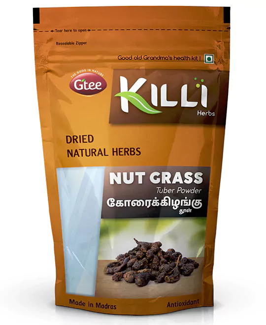 KILLI Nut Grass | Cyperus rotundus | Korai Kizhangu Tuber Powder, 100g