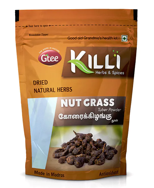 KILLI Nut Grass | Cyperus rotundus | Korai Kizhangu Tuber Powder, 50g