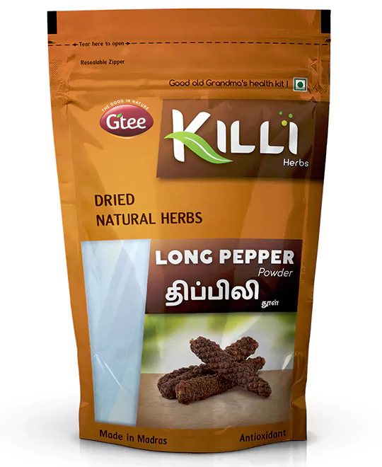 KILLI Long Pepper | Thippili | Piper longum | Pippali Powder, 100g