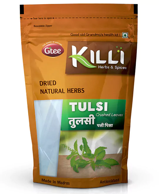 KILLI Tulsi | Holy basil Leaves Crushed, 100g